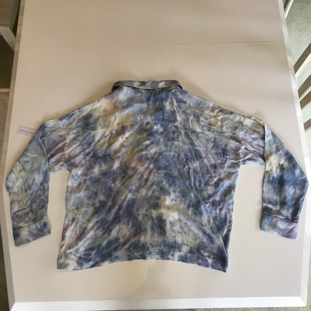 NWT Young Fabulous & Broke Tie Dye Faux Wrap Top - Picture 5 of 13